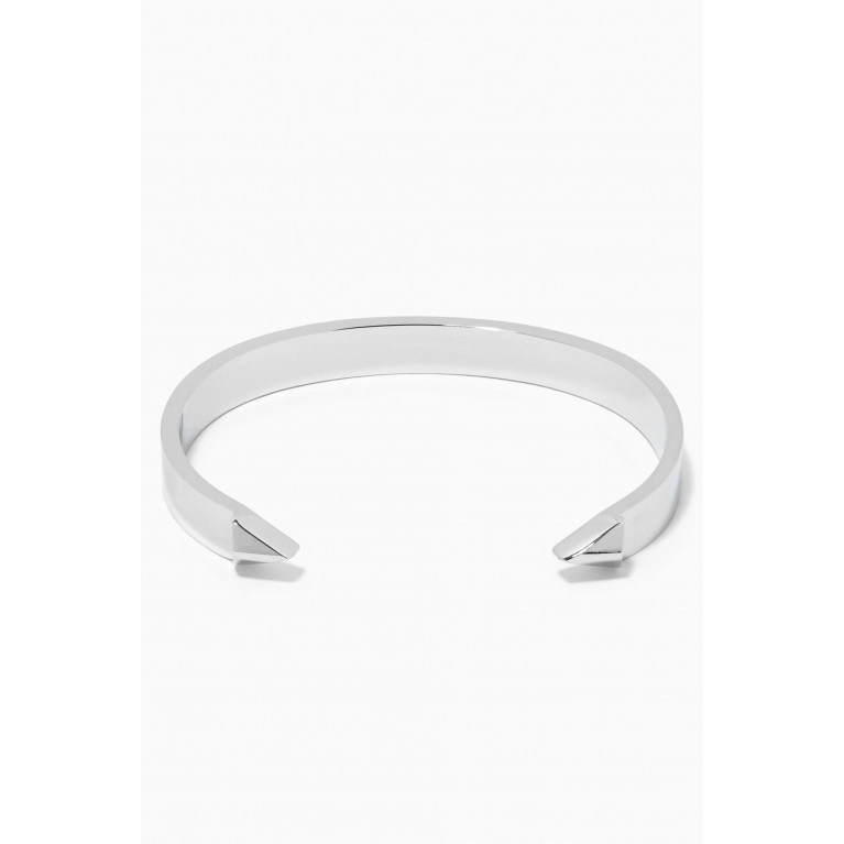 Northskull - The End Cuff in Sterling Silver-Plated Steel