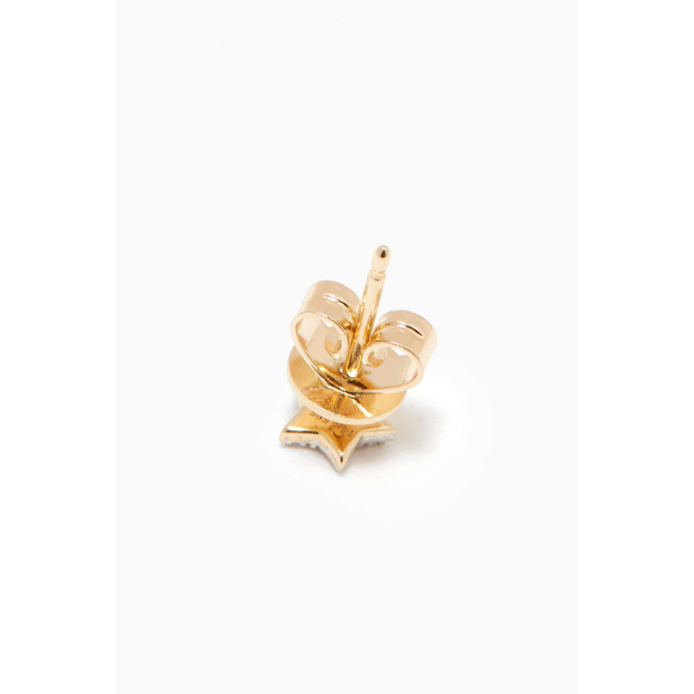 STONE AND STRAND - Tiny Pavé Diamond Star Stud in 14kt Yellow Gold