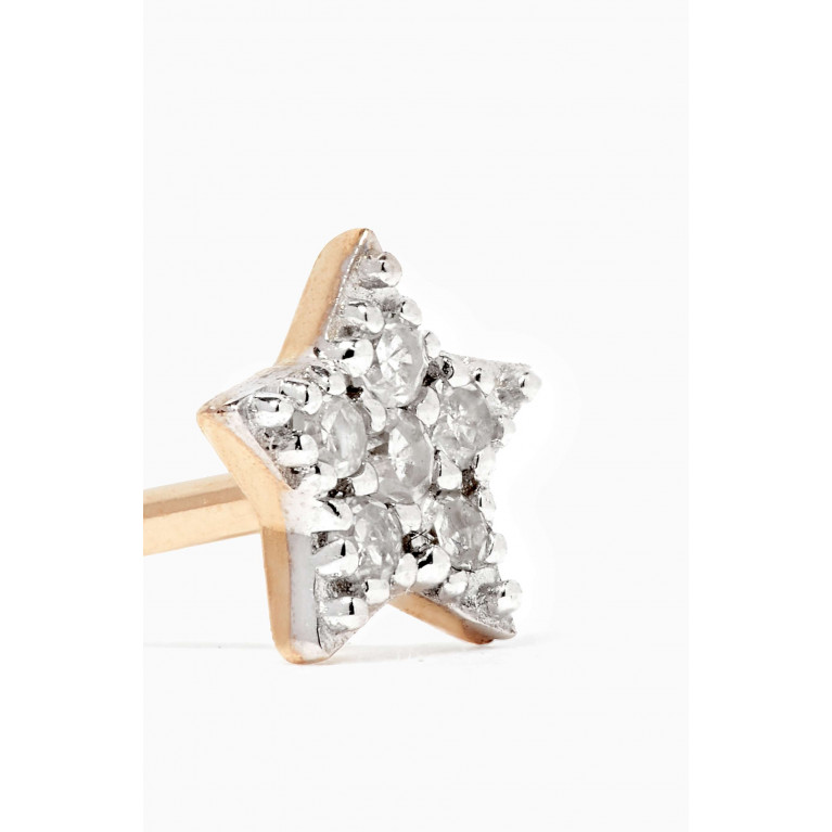 STONE AND STRAND - Tiny Pavé Diamond Star Stud in 14kt Yellow Gold