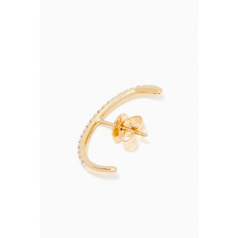 STONE AND STRAND - Pavé Diamond Suspender Earring in 14kt Yellow Gold