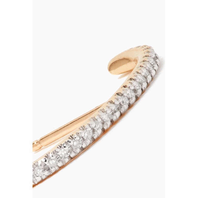 STONE AND STRAND - Pavé Diamond Suspender Earring in 14kt Yellow Gold
