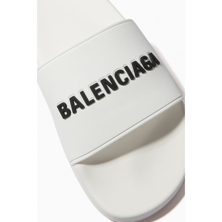 Balenciaga - Logo Pool Slides in Rubber