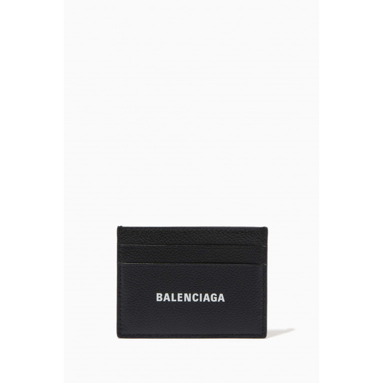 Balenciaga - Cash Cardholder in Grained Calfskin Black
