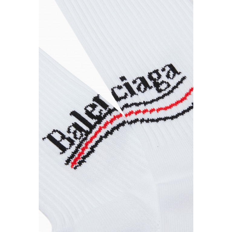 Balenciaga - Political Campaign Tennis Socks in Sponge Knit