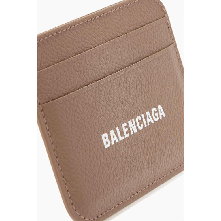 Balenciaga - Cash Card Holder in Grained Calfskin Grey