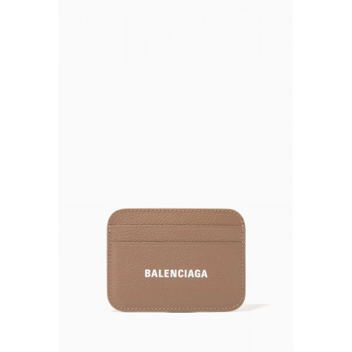 Balenciaga - Cash Card Holder in Grained Calfskin Neutral