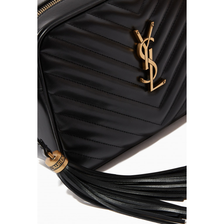 Saint Laurent - Lou Camera Bag in Quilted Leather Black