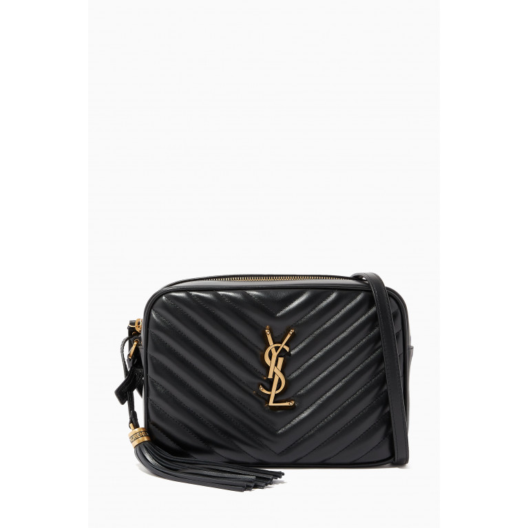 Saint Laurent - Lou Camera Bag in Quilted Leather Black