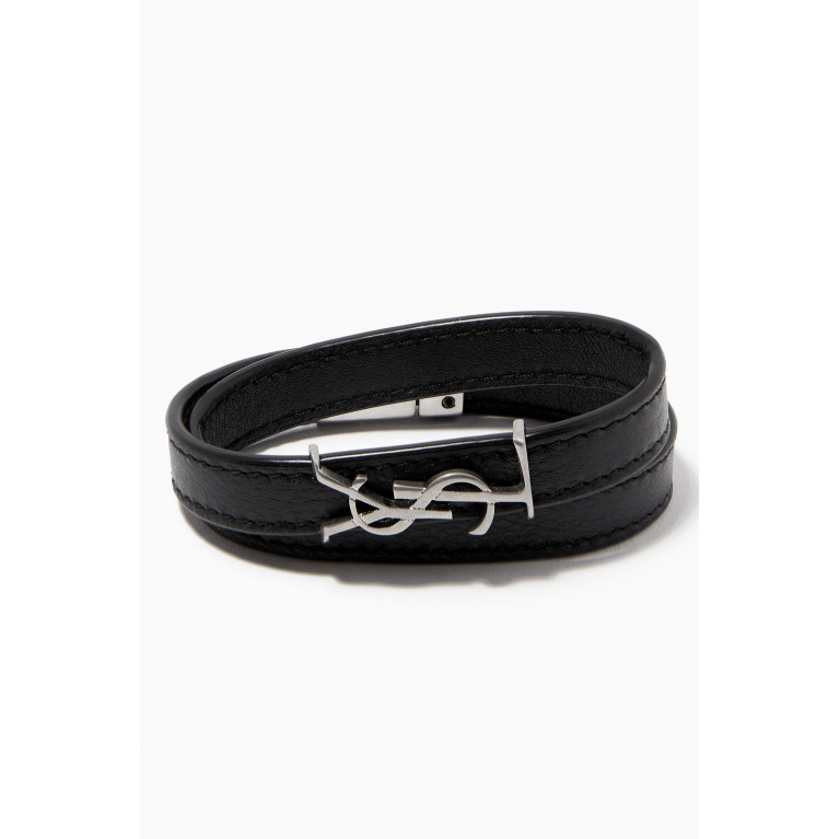Saint Laurent - Opyum Double Bracelet in Lacquered Leather