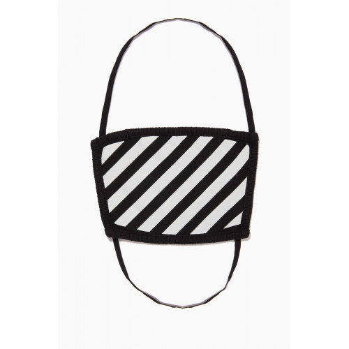 Off-White - Diag Face Mask in Cotton Black