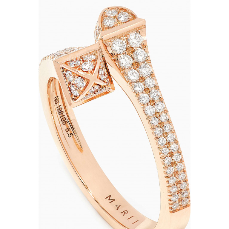 Marli - Cleo Diamond Wrap Ring in 18kt Rose Gold