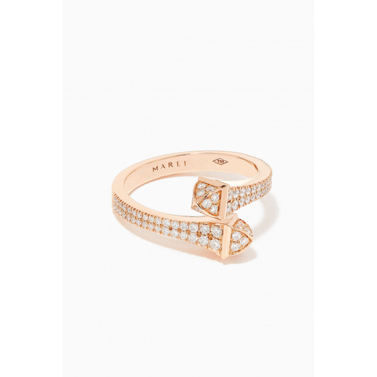Marli - Cleo Diamond Wrap Ring in 18kt Rose Gold