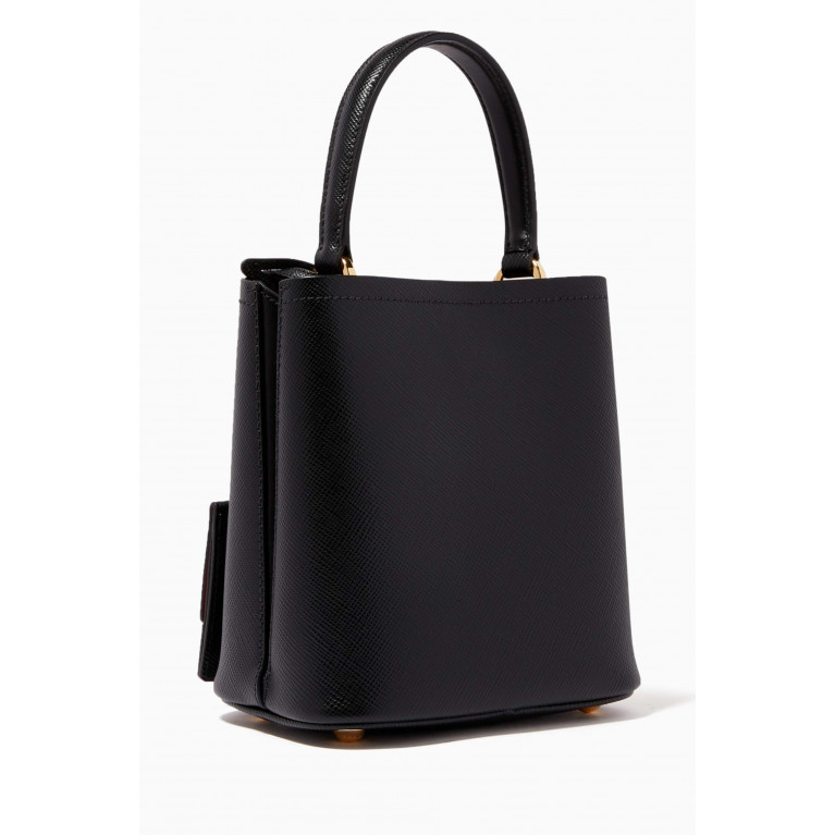 Prada - Small Prada Panier Bag in Saffiano Leather Black
