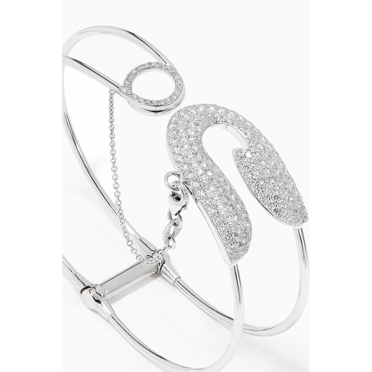 Jacob & Co. - Safety Pin Diamond Cuff Bracelet in 18kt White Gold