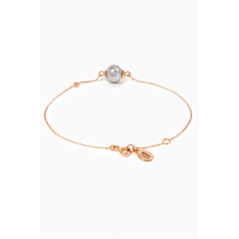 Robert Wan - Links of Love My First Pearl Diamond Bracelet in 18kt Rose Gold