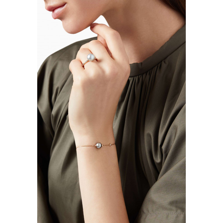 Robert Wan - Zoja Pearl Meteore Diamond Ring in 18kt Rose Gold
