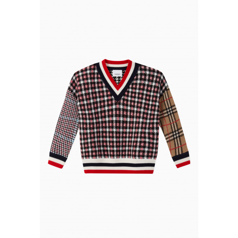 Burberry - Multi Check Merino Wool Sweater