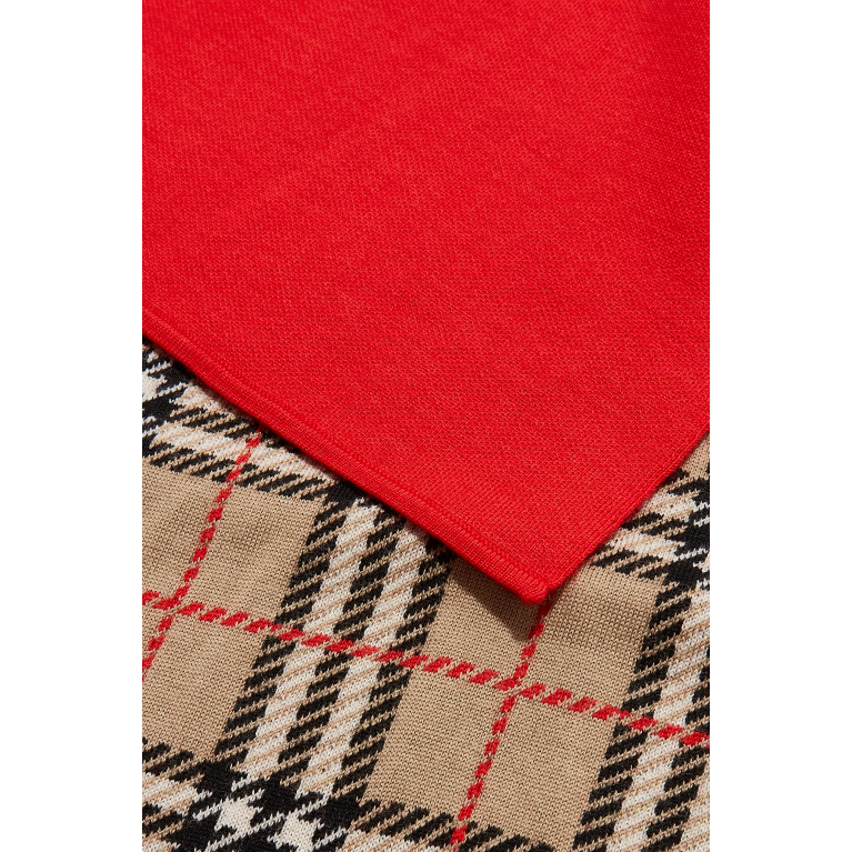 Burberry - Colour-Block Vintage Check Merino Wool Scarf