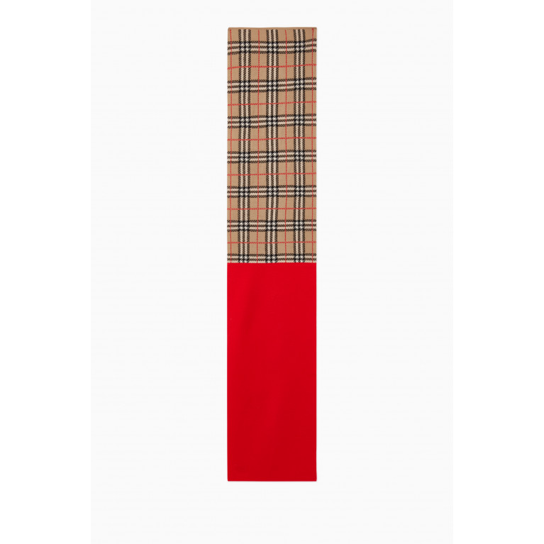 Burberry - Colour-Block Vintage Check Merino Wool Scarf