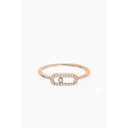 Messika - Move Uno Diamond Ring in 18kt Rose Gold Rose Gold