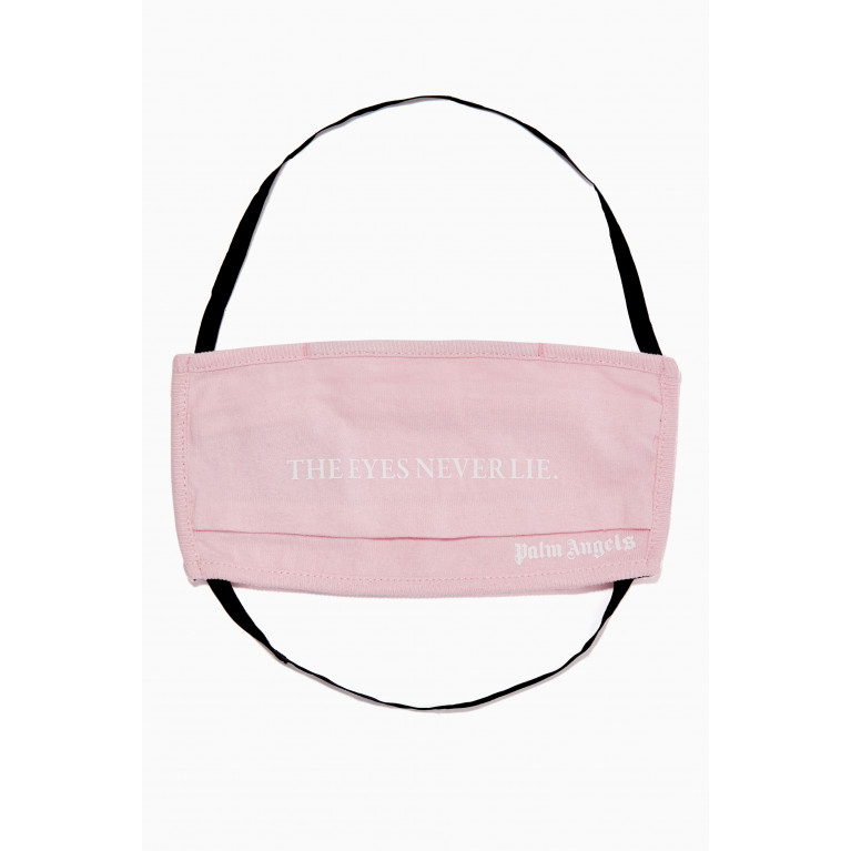 Palm Angels - "The Eyes Never Lie" Face Mask in Cotton Pink