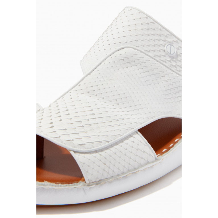 Private Collection - Najdy Fermer Sandals in Python Leather White