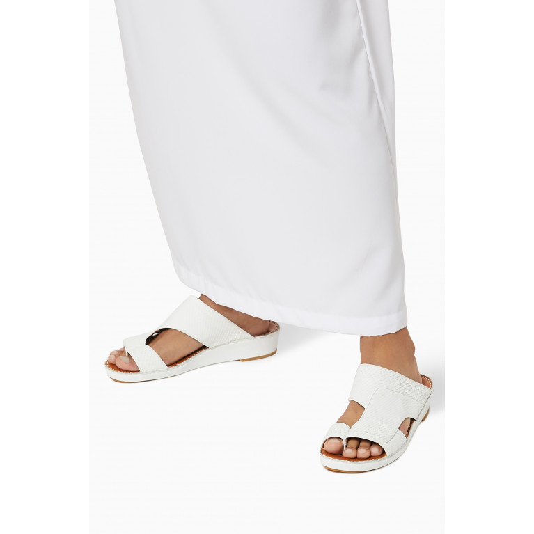 Private Collection - Najdy Fermer Sandals in Python Leather White