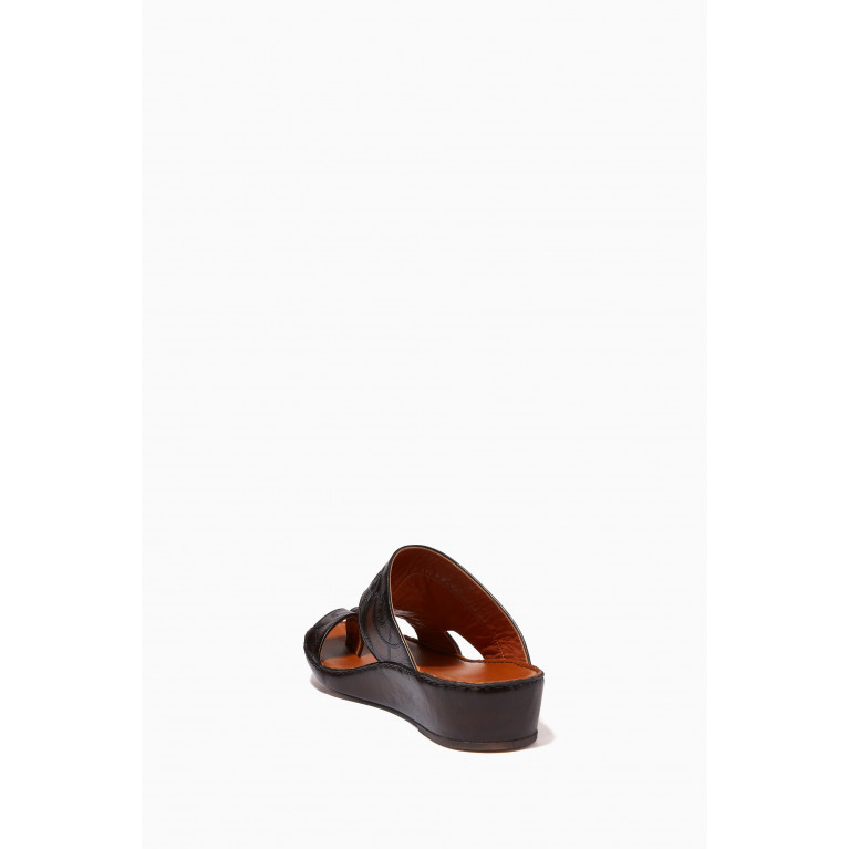 Private Collection - Najdy Fermer Sandals in Equestra-Embossed Softcalf Brown