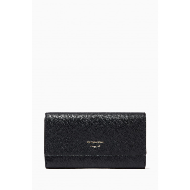 Emporio Armani - Continental Wallet in Deer Printed Faux Leather