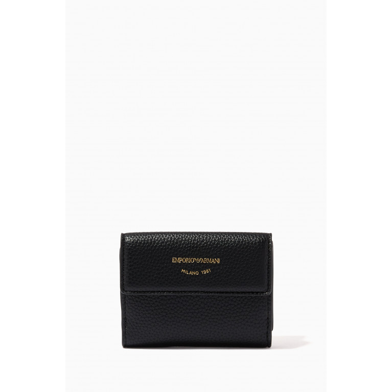 Emporio Armani - EA Trifold Wallet in Eco Leather Black