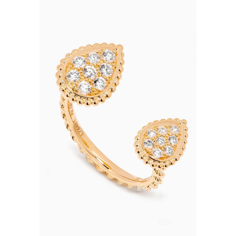 Boucheron - Serpent Bohème Double Motif Diamond Ring in 18kt Yellow Gold