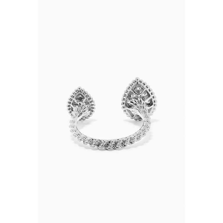 Boucheron - Serpent Bohème Double Motif Diamond Ring in 18kt White Gold