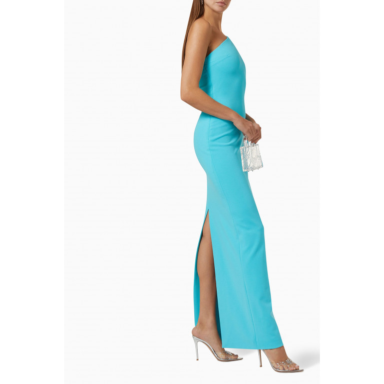 Solace London - Callie Maxi Dress in Stretch-crepe Blue