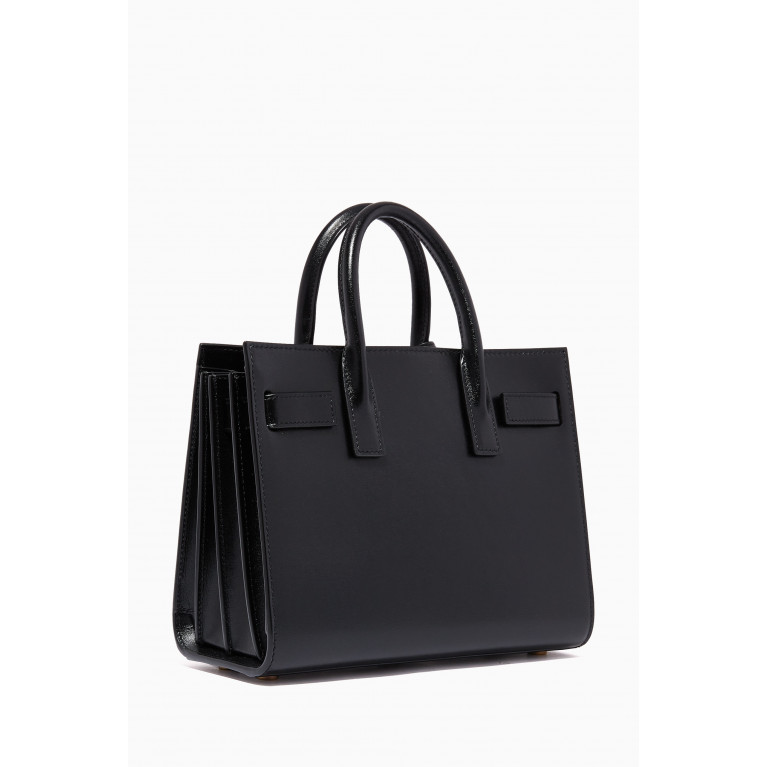 Saint Laurent - Nano Day Tote in Grained Leather Black