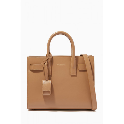 Saint Laurent - Baby Day Tote in Grained Leather Neutral