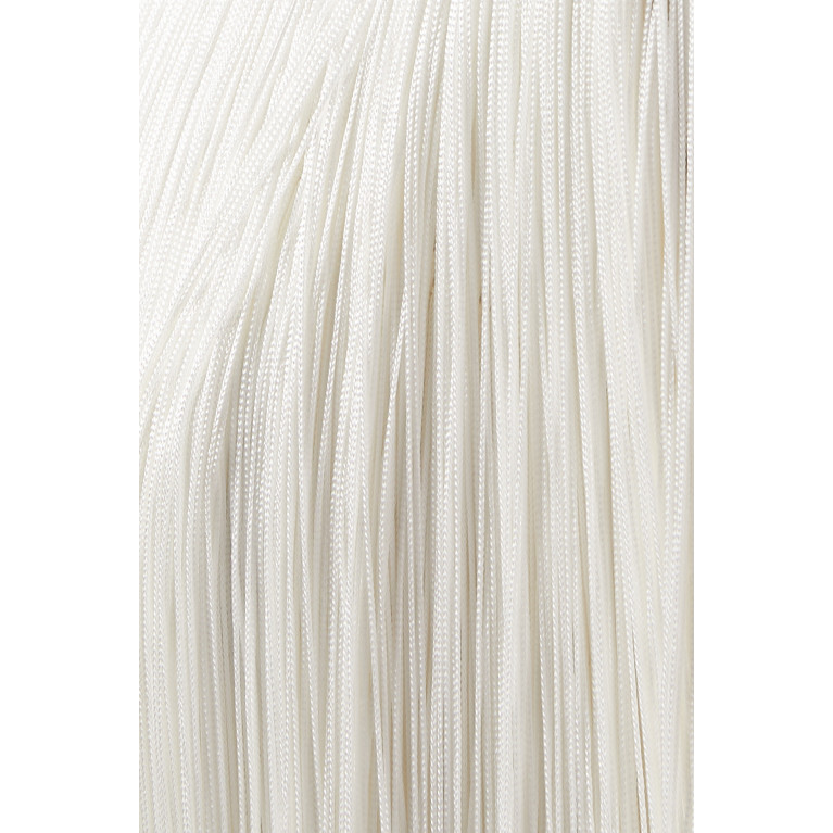 No Pise La Grama - Lucero Layered Fringe Dress White