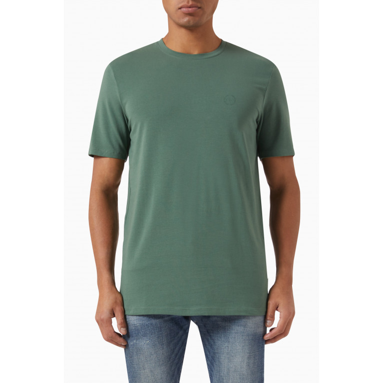 Armani - Circle Logo T-shirt in Cotton Green