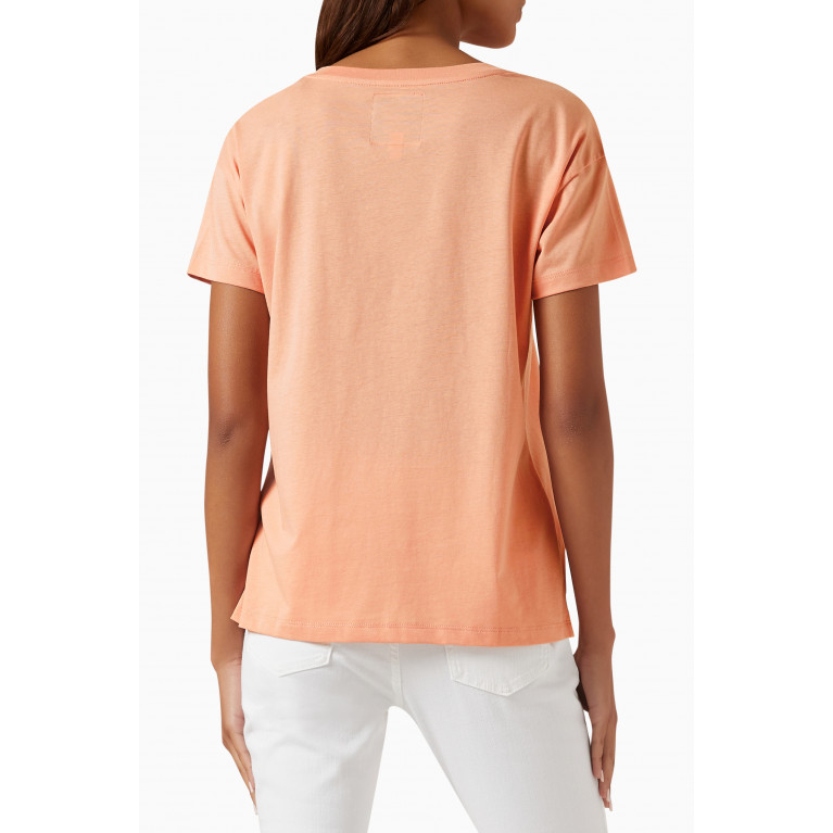 Armani Exchange - Icon Studded AX logo T-shirt in Jersey Pink