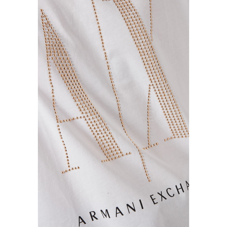 Armani Exchange - Icon Logo Stud Cotton T-shirt White