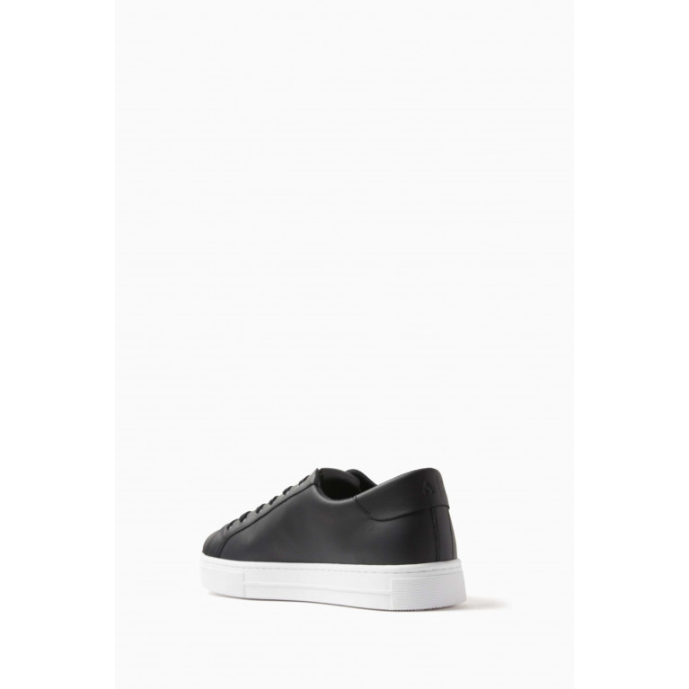 Armani Exchange - Low Top Sneakers in Leather Black