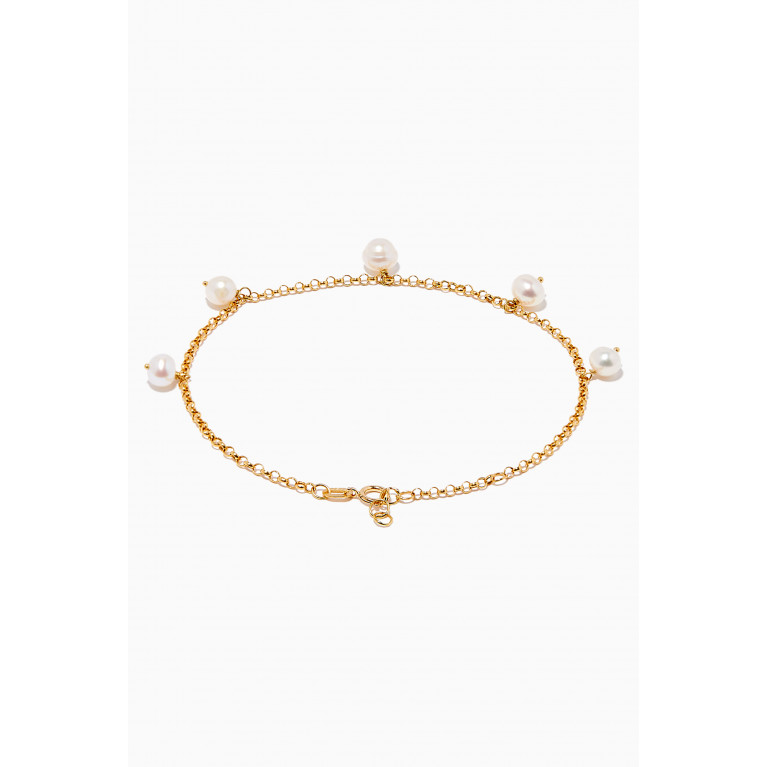 M's Gems - Luna Pearl Bracelet in 18kt Gold