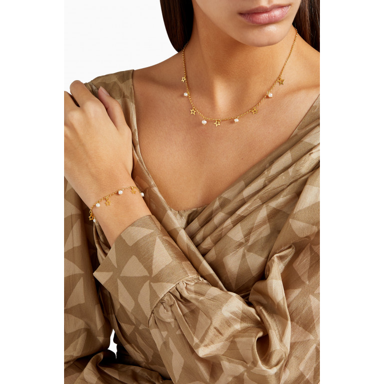 M's Gems - Najma Charm Necklace in 18kt Gold
