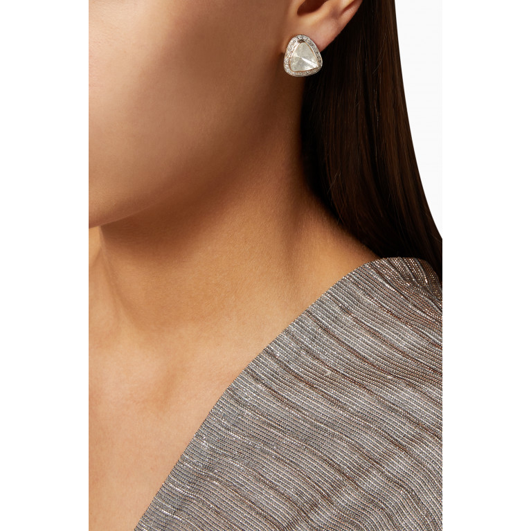M's Gems - Leher Diamond Stud Earrings in 18kt Gold