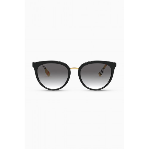 Burberry - Icon Stripe Cat-Eye Frame Sunglasses