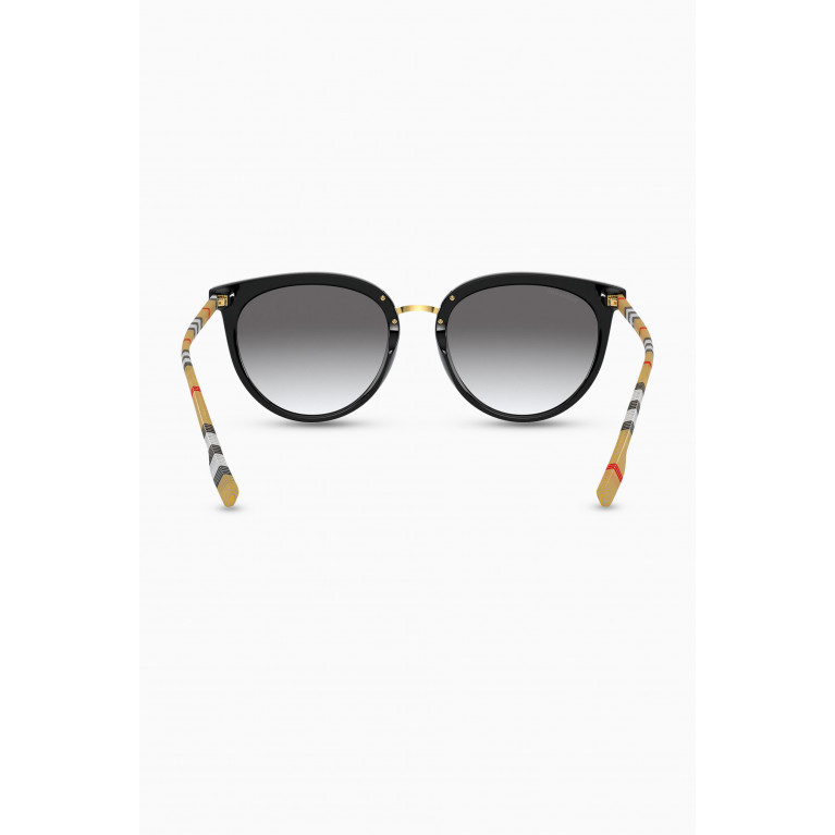 Burberry - Icon Stripe Cat-Eye Frame Sunglasses