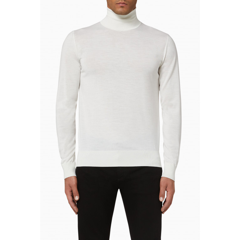 Dolce & Gabbana - Roll Neck Wool Sweater White