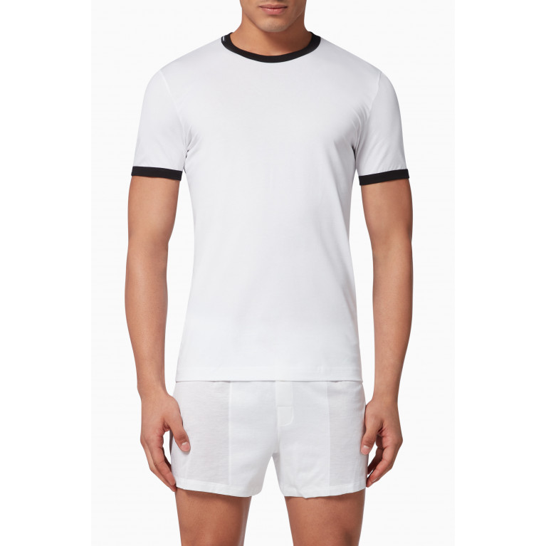 Dolce & Gabbana - Contrast Trim Jersey T-Shirt White