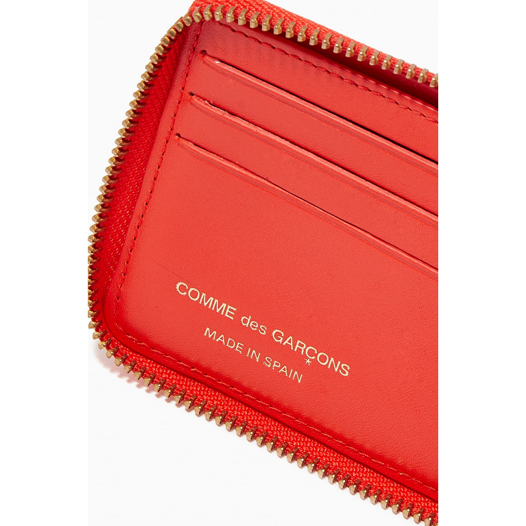 Comme des Garçons - Classic Zip-Around Wallet in Leather Orange
