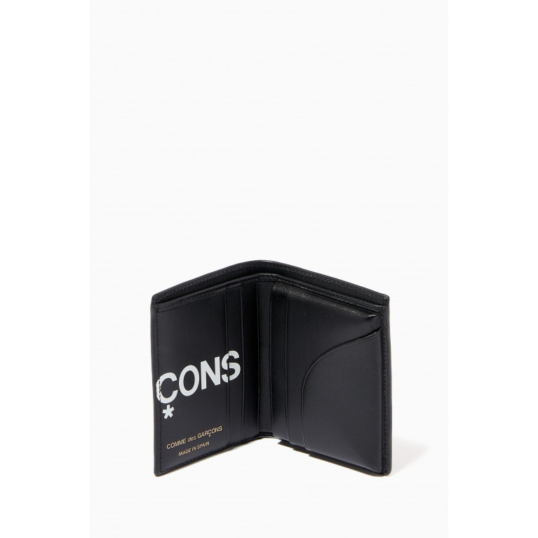 Comme des Garçons - Huge Logo Wallet in Leather Black