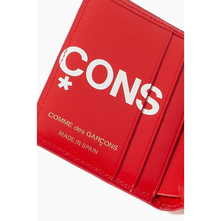 Comme des Garçons - Huge Logo Wallet in Leather Red
